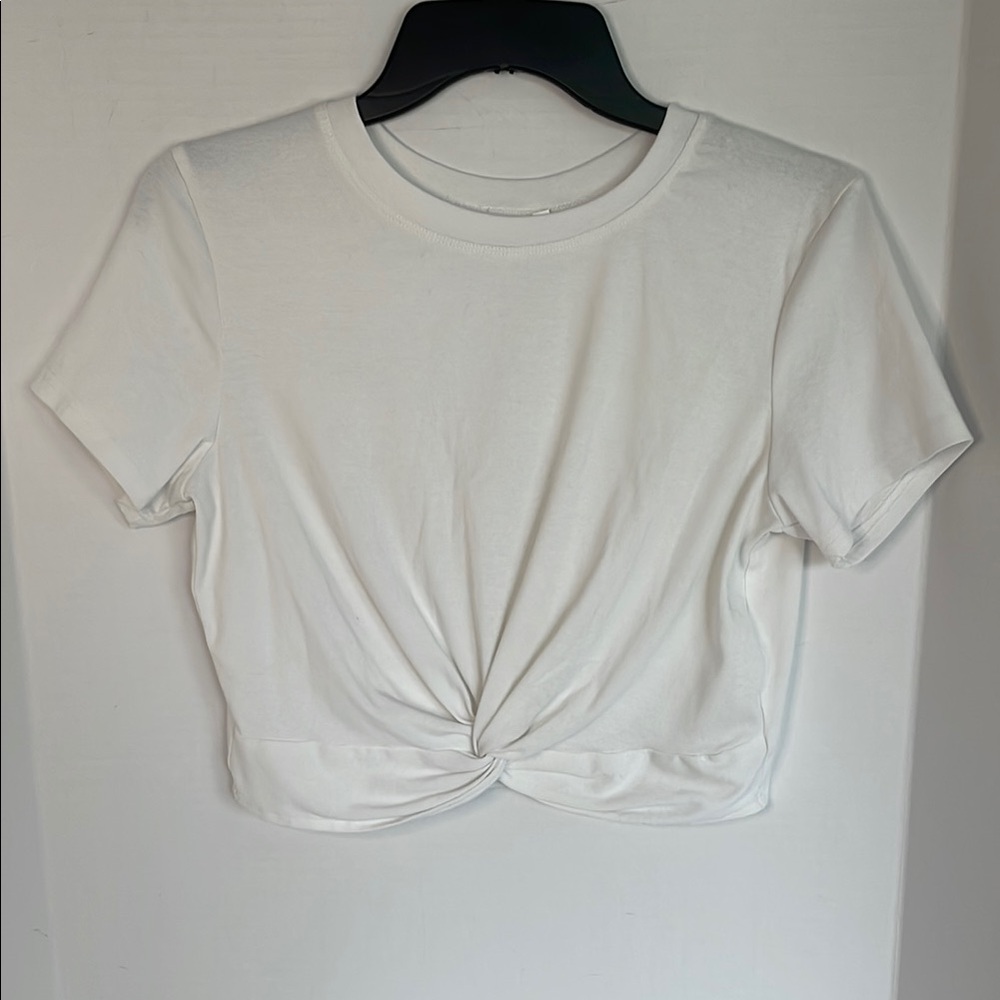 SHEIN White Twist Front Women's Top size M